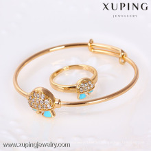 61117- Xuping Fine Jewelry Brazalete de latón y anillos para bebés